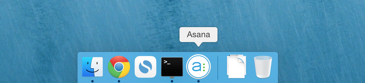 Asana in Dock screenshot